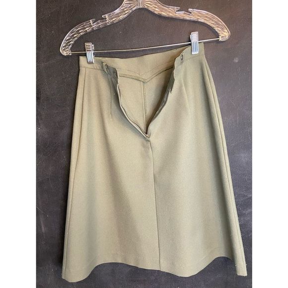 Vintage Levi Strauss & Co. Olive Green MIDI Skirt - Picture 4 of 12